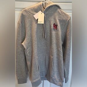 Gray Hoodie new beginnings skeleton butterfly NWT